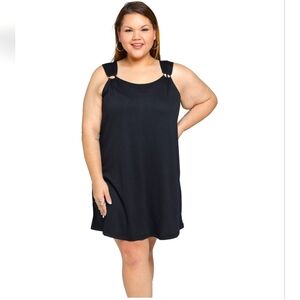 Portacruz Women's XXL Ringed Tank Dress